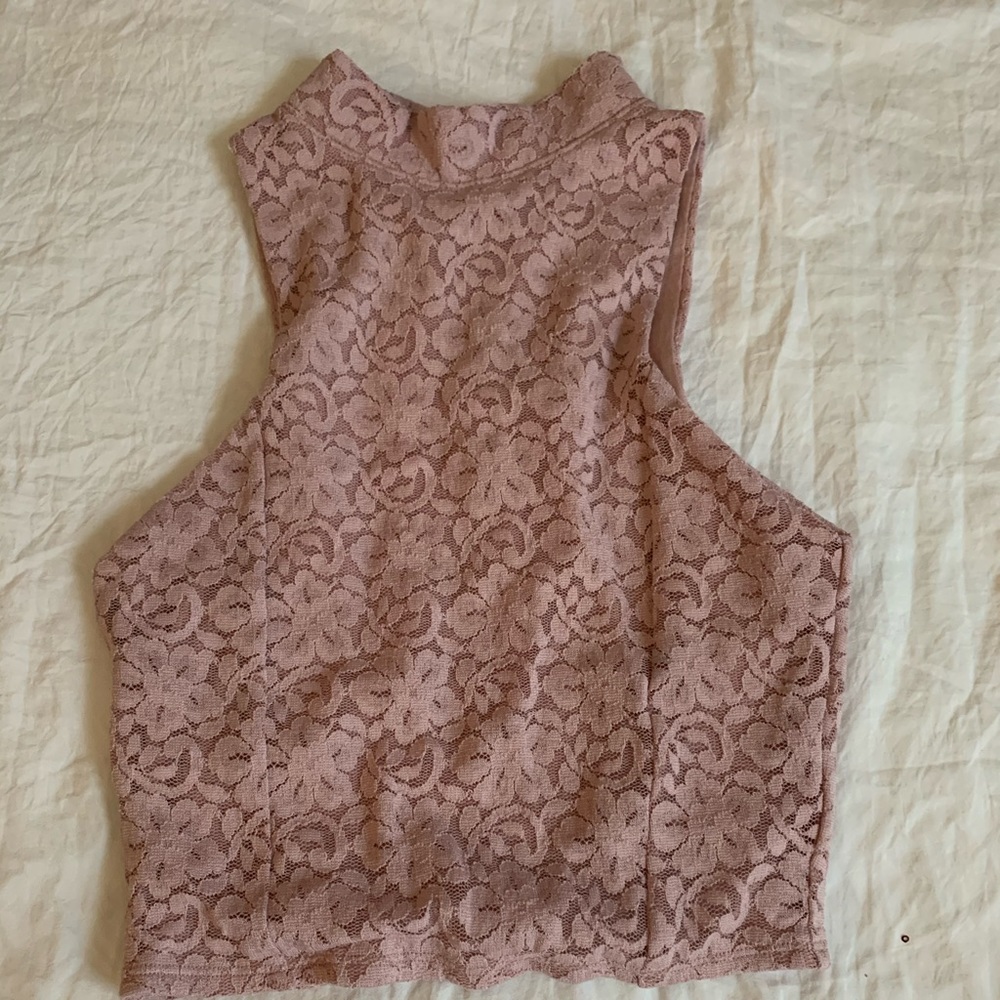 High necked crop top